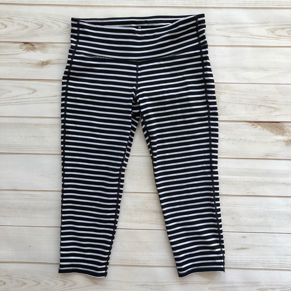 Athleta striped crop leggings